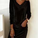 Serena – Luxusní, jemně splývavé sametové šaty