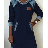 Lara – Džínové šaty s kapucí