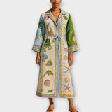 Jule - Tištěné midi šaty z twillu s páskem