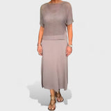 Claudia - Letní Šaty s Pleteným Topem