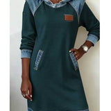 Lara – Džínové šaty s kapucí