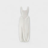 Maxi šaty s drapovanou sukní a bočním rozparkem