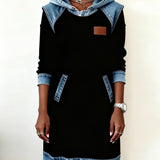 Lara – Džínové šaty s kapucí