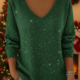 Ella™ | Slavnostní dámský svetr s výstřihem do V