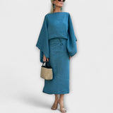 Dana - Kimono šaty vyrobené z lnu a bavlny