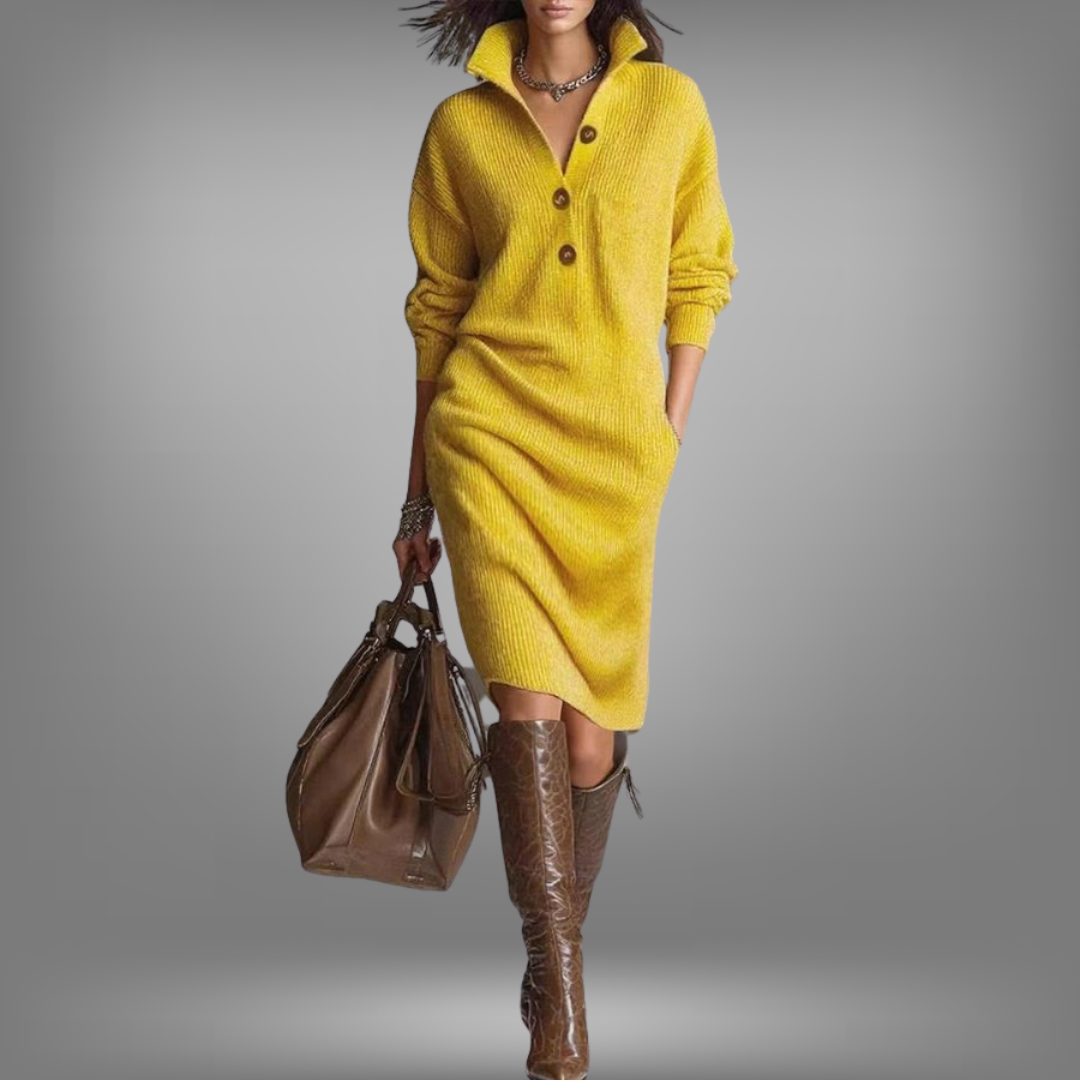 Lunori™ | Teplé pletené šaty Jane