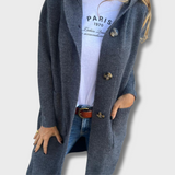 Olga | Elegantní dlouhý pletený kardigan