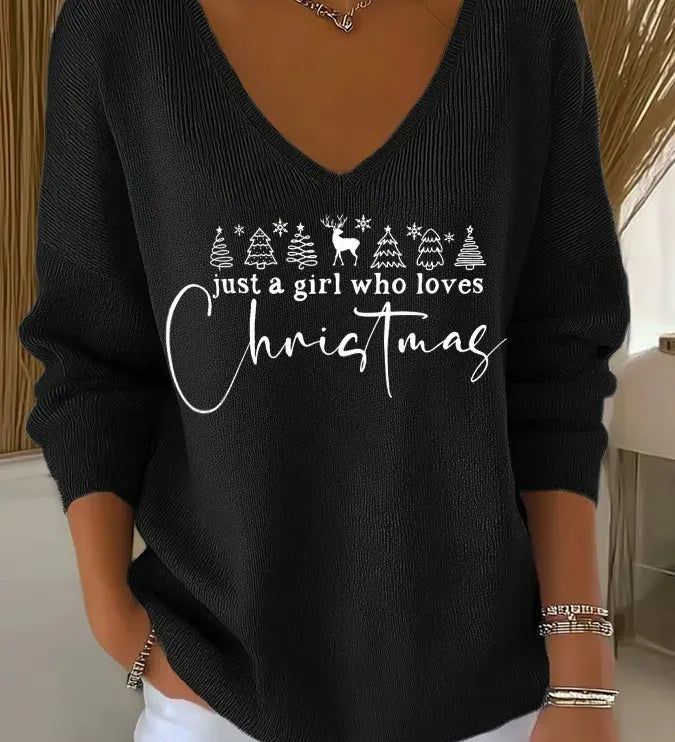 Natalia Christmas™ | Vánoční svetr s brokatovým stromečkem