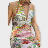 Ayla - Maxi šaty bez rukávů s květinovým vzorem