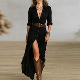 Lunori™ Soléane | Elegantní plisované midi šaty