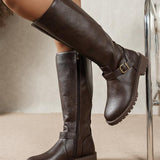 ELSIE | Elegantní dámské kozačky s nízkým podpatkem