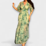Lana - Stylové květinové šaty s V výstřihem