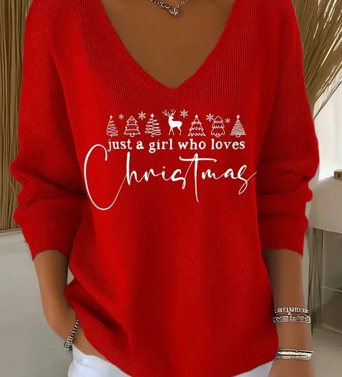 Natalia Christmas™ | Vánoční svetr s brokatovým stromečkem