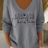 Natalia Christmas™ | Vánoční svetr s brokatovým stromečkem