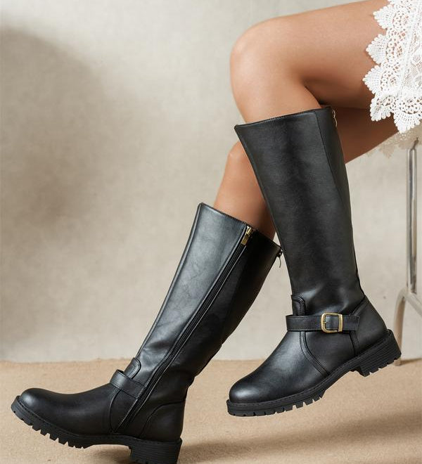 ELSIE | Elegantní dámské kozačky s nízkým podpatkem