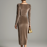 Lunori™ | Midi šaty ze sametu Sylvana