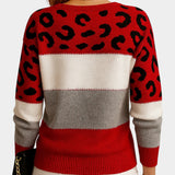 Petra – Ležérní svetr s leopardím designem