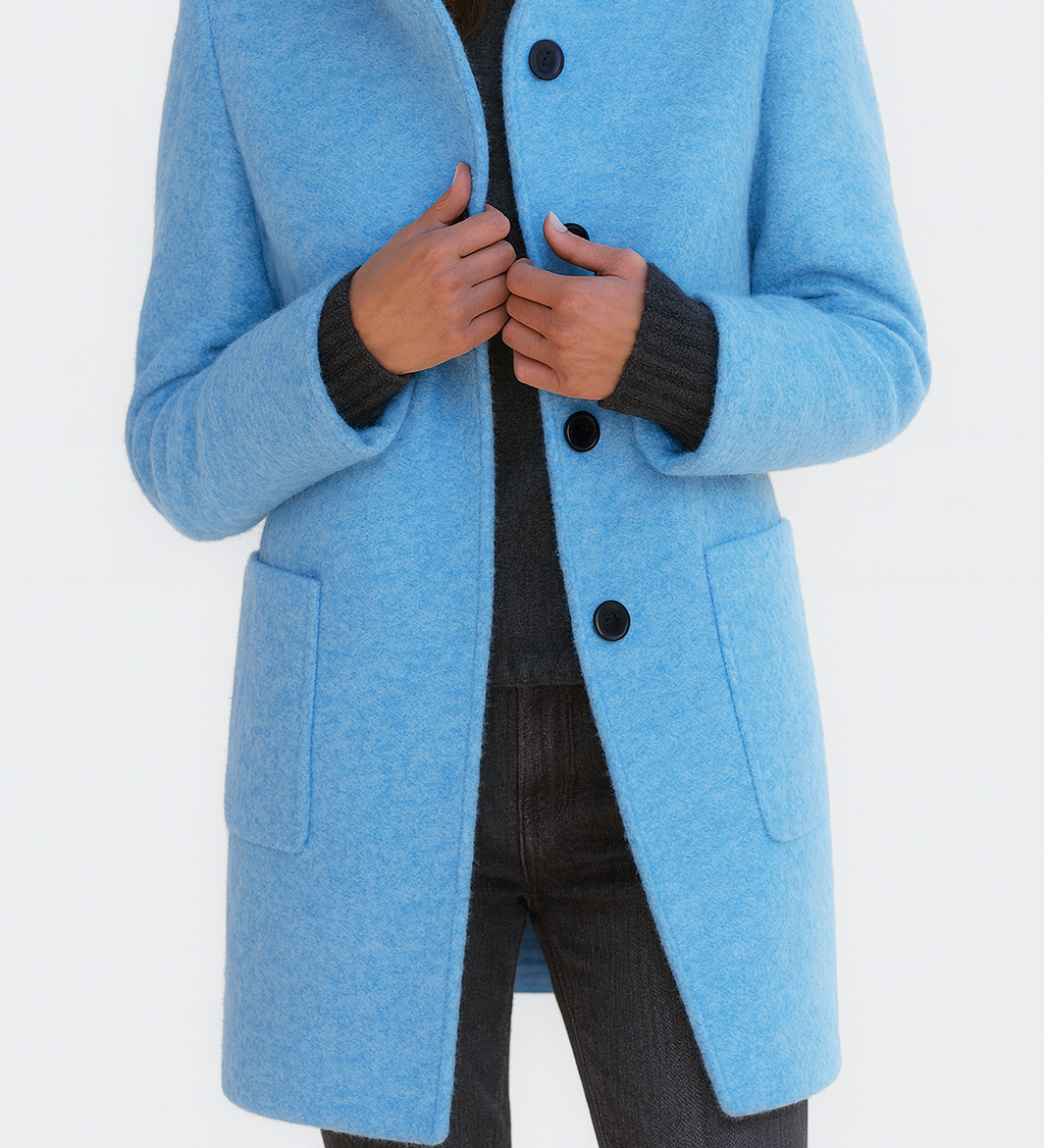 LIDIA | Bunda s vysokým límcem z vlněné směsi