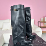 SERENA™ - Černé kožené boots