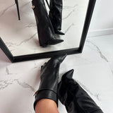 SERENA™ - Černé kožené boots