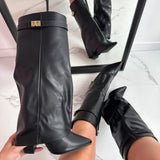 SERENA™ - Černé kožené boots