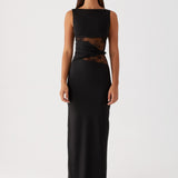 Leni | Maxi šaty s volným střihem, decentními výřezy a šněrováním