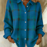 Saar – Pletená blůza s kostkovaným vzorem