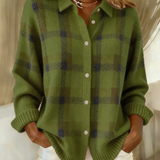 Elena – Teplá blůza s kostkovaným vzorem