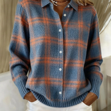 Mira – Pletená blůza s kostkovaným vzorem