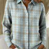 Tara – Kostkovaná halenka s béžovými akcenty