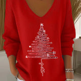 Natalia Christmas™ | Vánoční svetr s brokatovým stromečkem