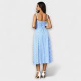 Naděje - Růžový top šaty s detailem rozparku