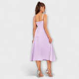 Naděje - Růžový top šaty s detailem rozparku