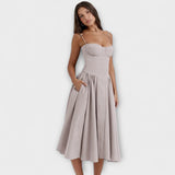 Rosalie - Elegantní bezrukávový korzetový šaty