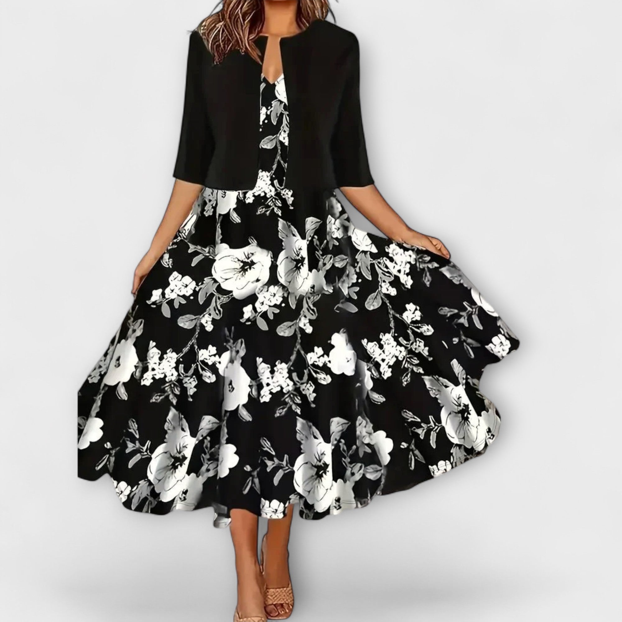 Dámské midi šaty s blazerem