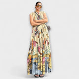 Elegantní plisované šaty s dlouhým rukávem