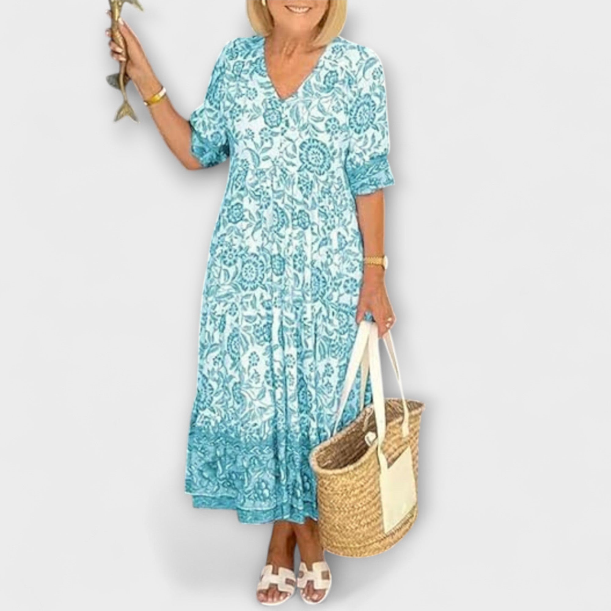 Caitlin - Elegantní květinové šaty s vzdušným designem