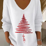 Natalia Christmas™ | Vánoční svetr s brokatovým stromečkem