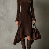 Lunori™ | Midi šaty z semiše Isla