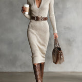 Lunori™ Valériea | Midi šaty fitted chic