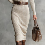 Lunori™ Valériea | Midi šaty fitted chic