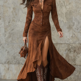 Lunori™ | Dlouhé šaty s volány Valeria