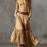 Lunori™ | Maxi šaty z semiše Michelle