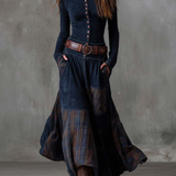 Lunori™ | Maxi šaty z semiše Michelle