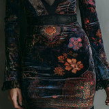 Lunori™ | Mini šaty z květinového sametu Sofia