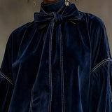 Lunori™ | Valentina – Mini šaty z sametu s mašlí