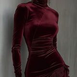 Lunori™ | Mini šaty z sametu Chiara