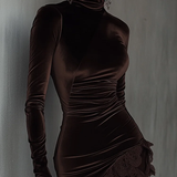 Lunori™ | Mini šaty z sametu Chiara