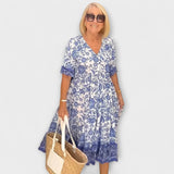 Caitlin - Elegantní květinové šaty s vzdušným designem