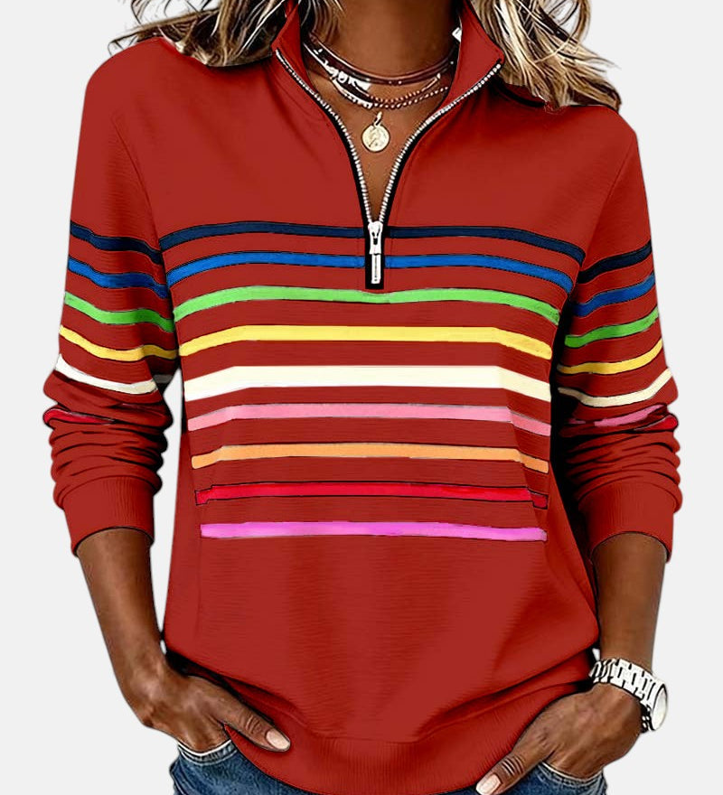 Vídeň | Mikina na zip s duhovými pruhy